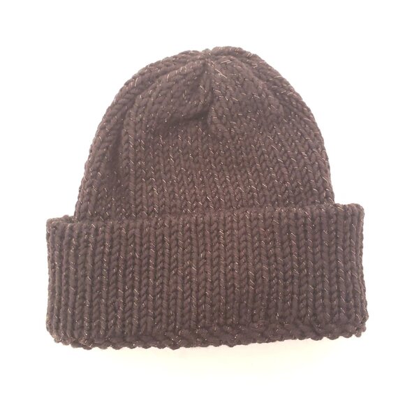Unisex Adults Crochet Black Color With Shiny Flakes Cute Hat Beanie - Picture 7 of 9